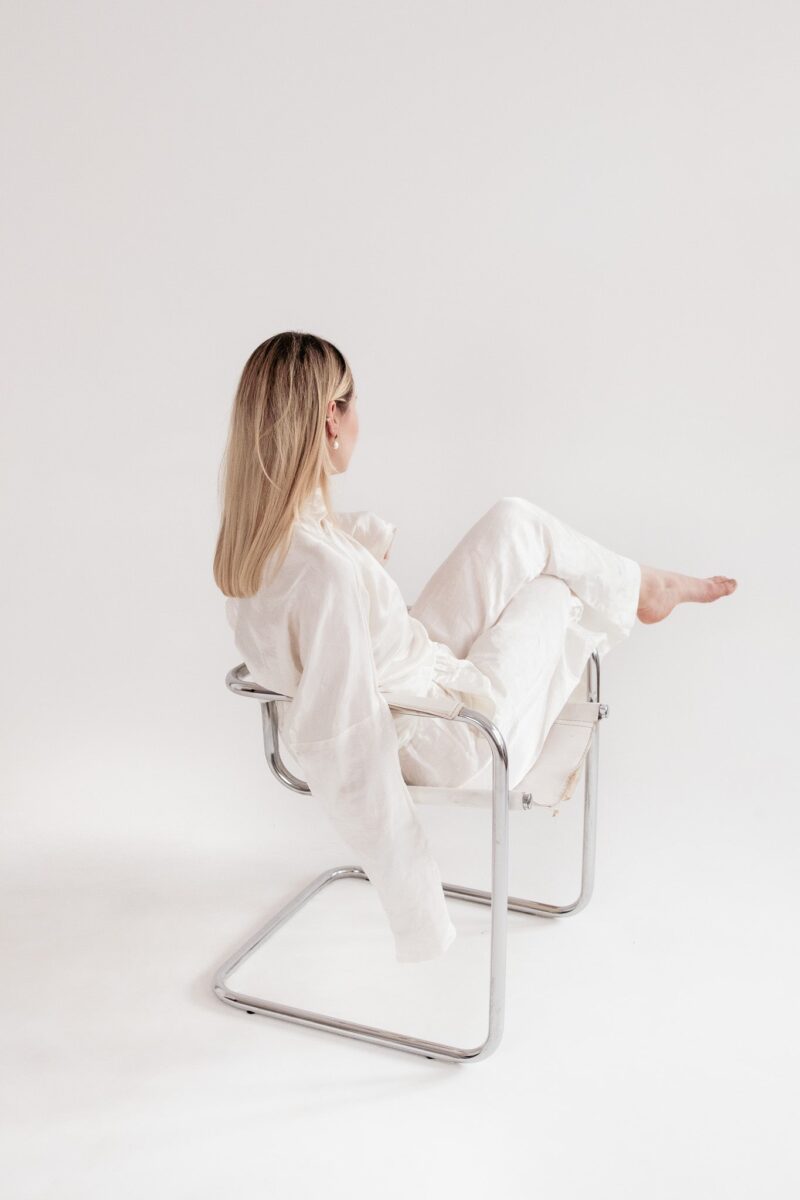 Silk/Linen Clothing Set - White - Image 4