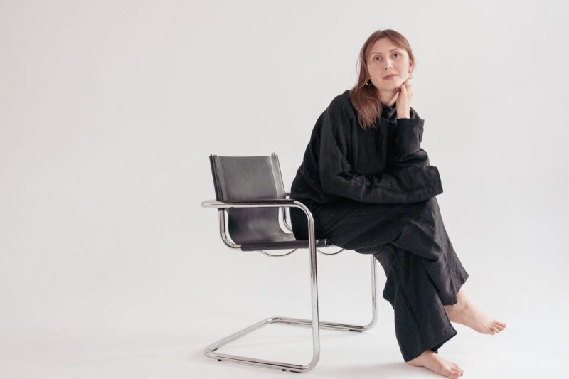 Silk/Linen Clothing Set - Black - Image 2