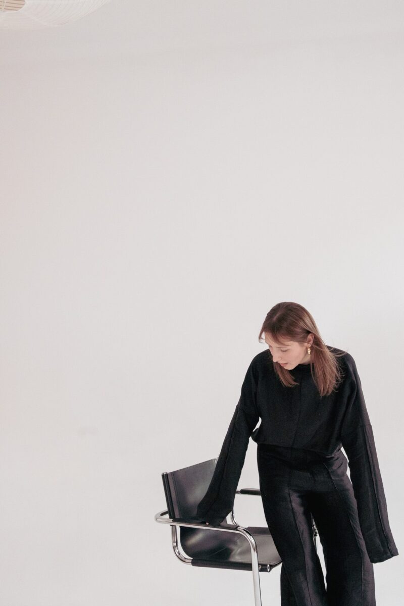 Silk/Linen Clothing Set - Black - Image 5