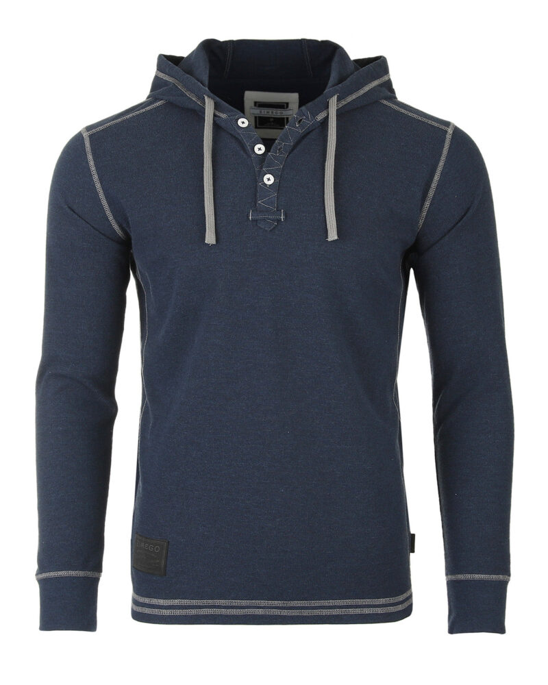 ZIMEGO Men's Thermal Long Sleeve Lightweight Fashion Hooded Henley - Image 10