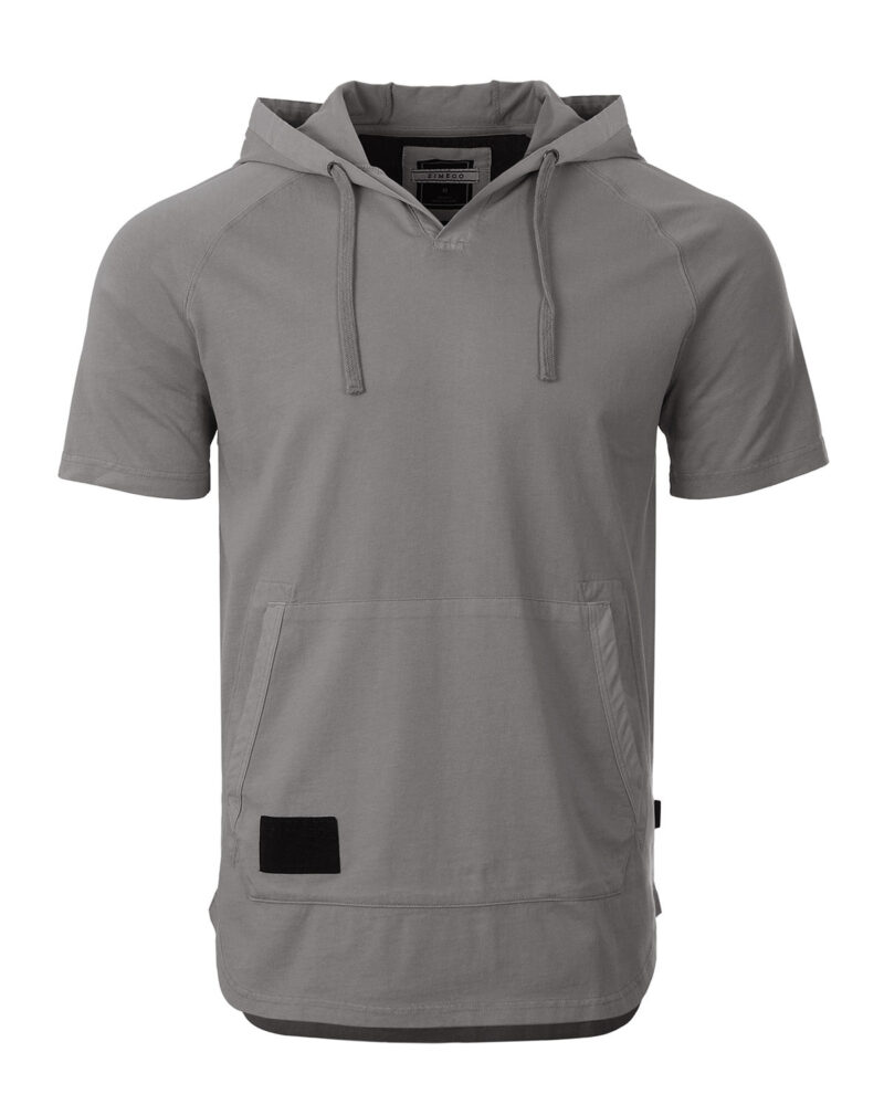 ZIMEGO Men's Pigment Dyed Short Sleeve Vintage Fashion Hoodie - Image 12