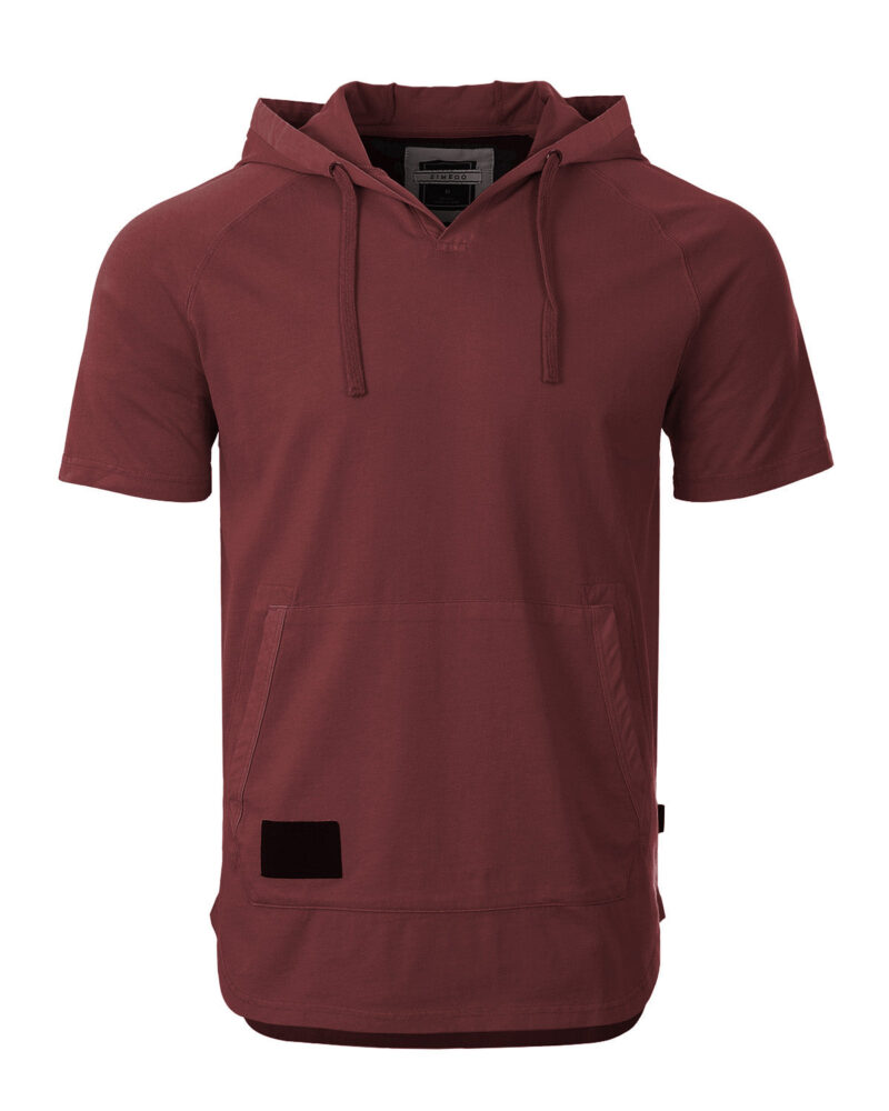 ZIMEGO Men's Pigment Dyed Short Sleeve Vintage Fashion Hoodie - Image 9
