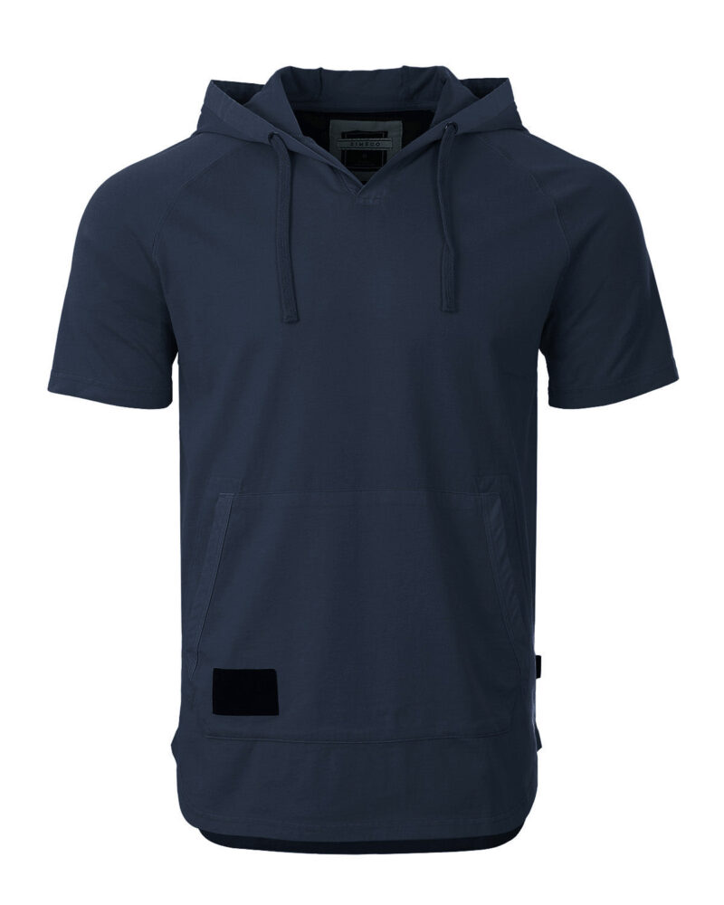 ZIMEGO Men's Pigment Dyed Short Sleeve Vintage Fashion Hoodie - Image 18