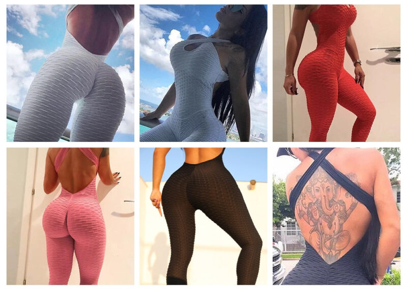 Jumpsuit Sports Women Sexy Halterneck Bodysuit for Workout Fitness Clothing - Image 4