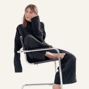 Silk/Linen Clothing Set - Black