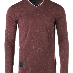 ZIMEGO Mens Basic Fashion Layered Cuff V-Neck Slim Athletic Long Sleeve T-Shirt