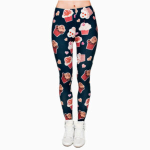 Muffins 3D Graphic Full Printing Women's Clothing teenage fitness Legging Sexy Punk Leggings Pants Workout